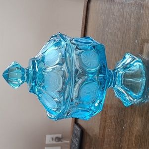 Fostoria Blue Coin Compote Candy Dish